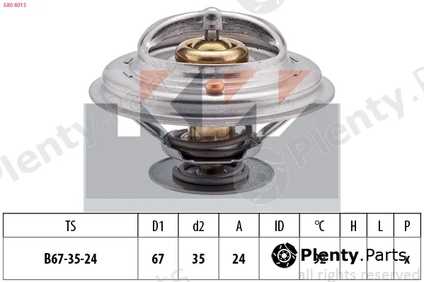 KW 580401S — Thermostat, coolant Made in Italy - OE Equivalent
