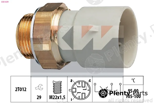 KW 550639 — Temperature Switch, radiator fan Made in Italy - OE Equivalent