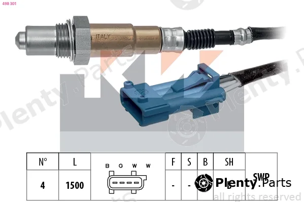KW 498301 — Lambda Sensor Made in Italy - OE Equivalent