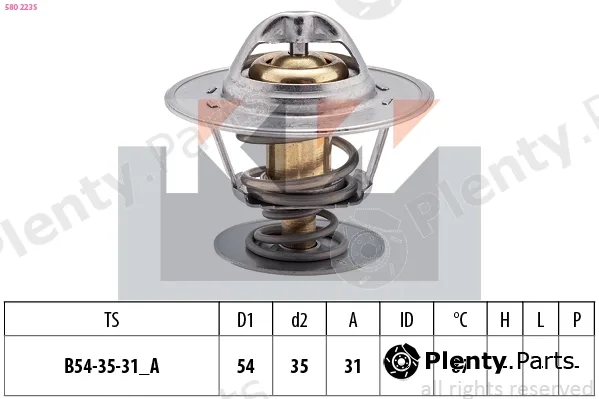 KW 580223S — Thermostat, coolant Made in Italy - OE Equivalent