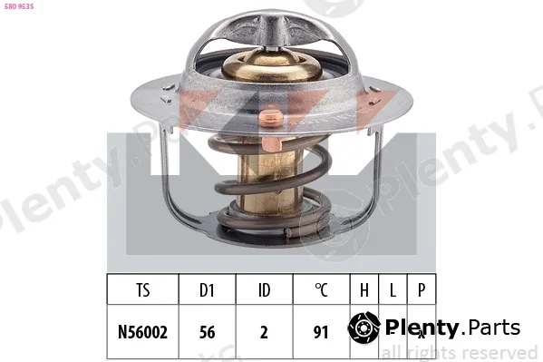 KW 580953S — Thermostat, coolant Made in Italy - OE Equivalent