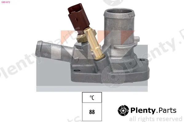 KW 580672 — Thermostat, coolant Made in Italy - OE Equivalent