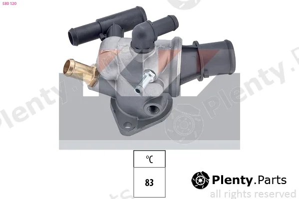 KW 580120 — Thermostat, coolant Made in Italy - OE Equivalent