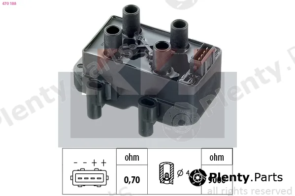KW 470188 — Ignition Coil Made in Italy - OE Equivalent