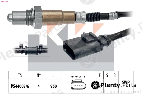 KW 498532 — Lambda Sensor Made in Italy - OE Equivalent