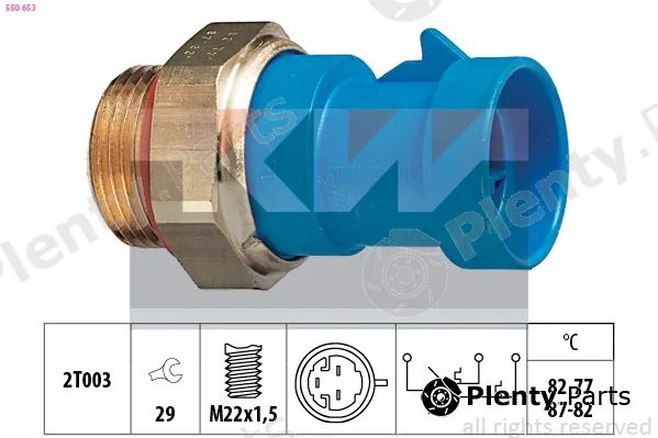 KW 550653 — Temperature Switch, radiator fan Made in Italy - OE Equivalent