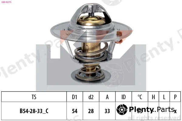 KW 580837S — Thermostat, coolant Made in Italy - OE Equivalent