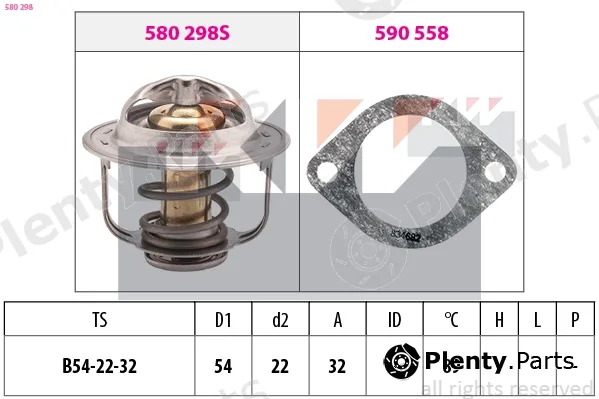KW 580298 — Thermostat, coolant Made in Italy - OE Equivalent