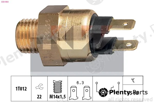 KW 550064 — Temperature Switch, radiator fan Made in Italy - OE Equivalent