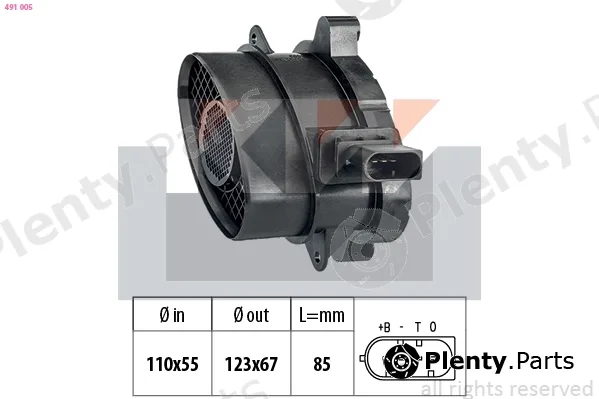 KW 491005 — Mass Air Flow Sensor Made in Italy - OE Equivalent