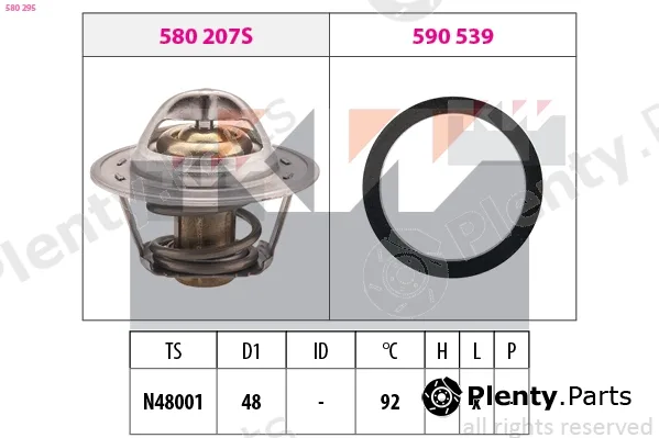 KW 580295 — Thermostat, coolant Made in Italy - OE Equivalent