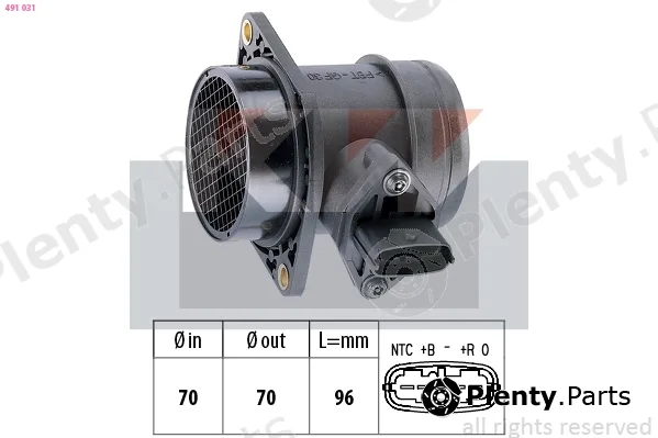 KW 491031 — Mass Air Flow Sensor Made in Italy - OE Equivalent