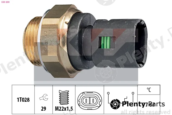 KW 550200 — Temperature Switch, radiator fan Made in Italy - OE Equivalent