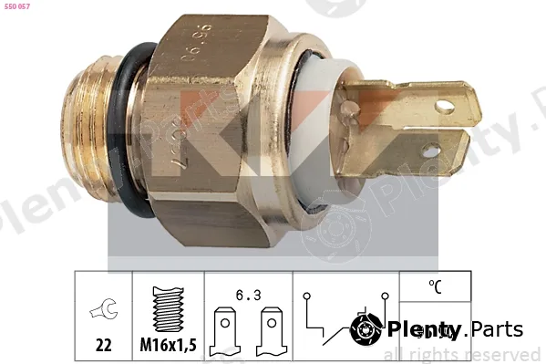 KW 550057 — Temperature Switch, radiator fan Made in Italy - OE Equivalent
