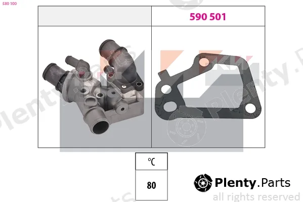 KW 580100 — Thermostat, coolant Made in Italy - OE Equivalent