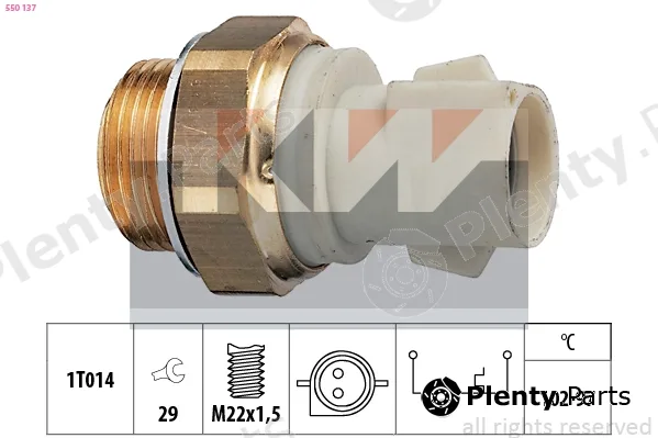 KW 550137 — Temperature Switch, radiator fan Made in Italy - OE Equivalent