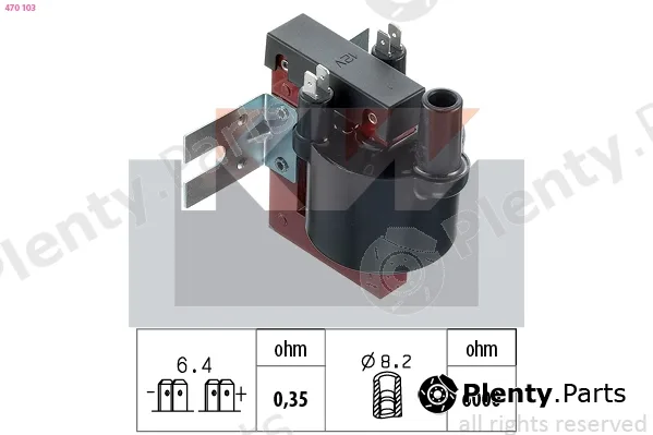 KW 470103 — Ignition Coil Made in Italy - OE Equivalent