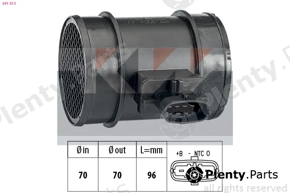 KW 491413 — Mass Air Flow Sensor Made in Italy - OE Equivalent
