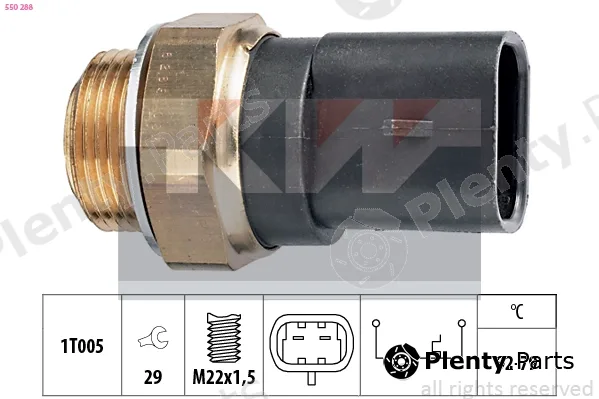 KW 550288 — Temperature Switch, radiator fan Made in Italy - OE Equivalent