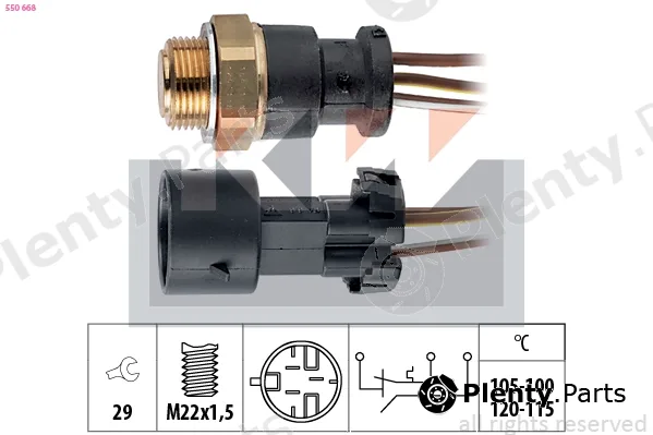 KW 550668 — Temperature Switch, radiator fan Made in Italy - OE Equivalent
