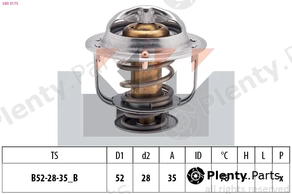 KW 580317S — Thermostat, coolant Made in Italy - OE Equivalent