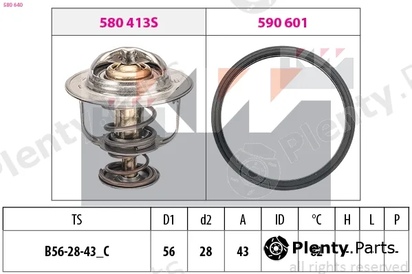 KW 580640 — Thermostat, coolant Made in Italy - OE Equivalent