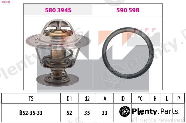 KW 580394 — Thermostat, coolant Made in Italy - OE Equivalent
