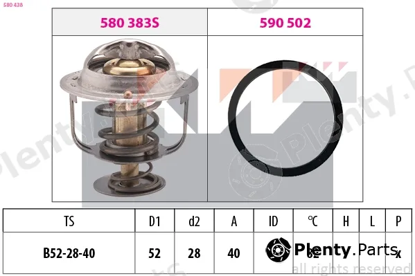 KW 580438 — Thermostat, coolant Made in Italy - OE Equivalent