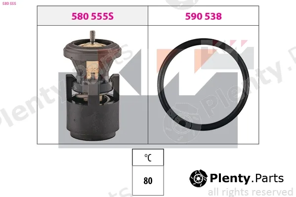 KW 580555 — Thermostat, coolant Made in Italy - OE Equivalent