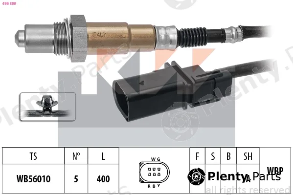 KW 498589 — Lambda Sensor Made in Italy - OE Equivalent