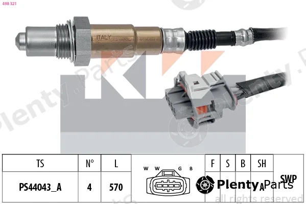 KW 498321 — Lambda Sensor Made in Italy - OE Equivalent