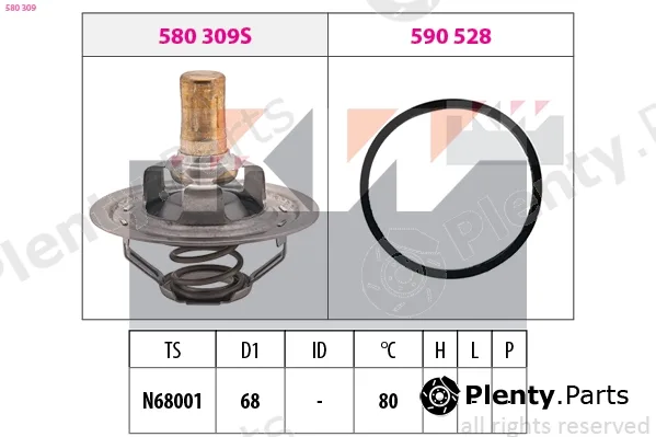 KW 580309 — Thermostat, coolant Made in Italy - OE Equivalent