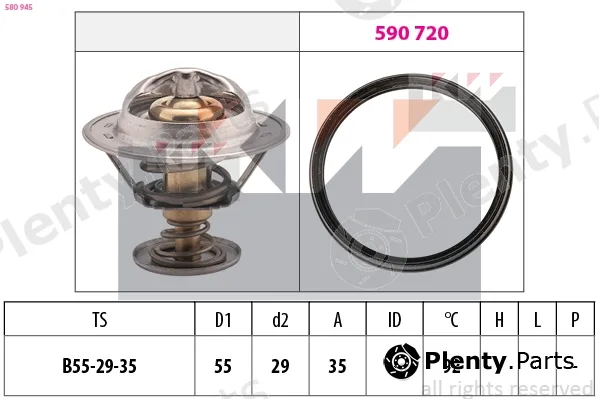 KW 580945 — Thermostat, coolant Made in Italy - OE Equivalent