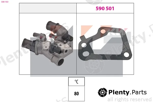 KW 580103 — Thermostat, coolant Made in Italy - OE Equivalent