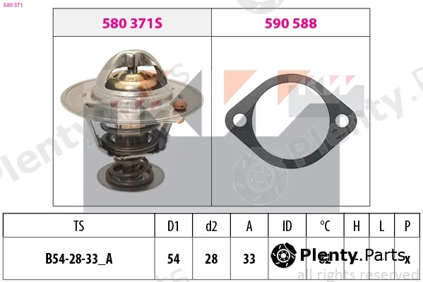 KW 580371 — Thermostat, coolant Made in Italy - OE Equivalent