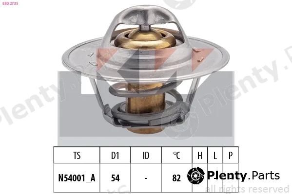 KW 580273S — Thermostat, coolant Made in Italy - OE Equivalent