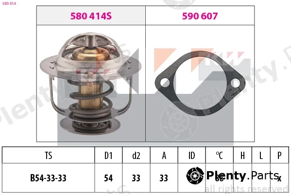 KW 580414 — Thermostat, coolant Made in Italy - OE Equivalent