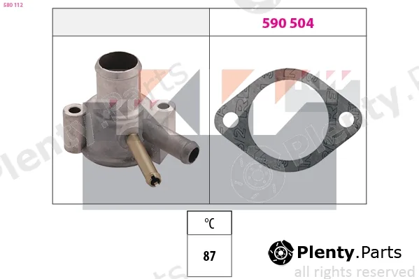 KW 580112 — Thermostat, coolant Made in Italy - OE Equivalent