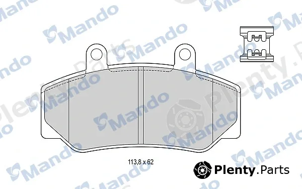 Mando MBF015093 — Brake Pad Set, disc brake