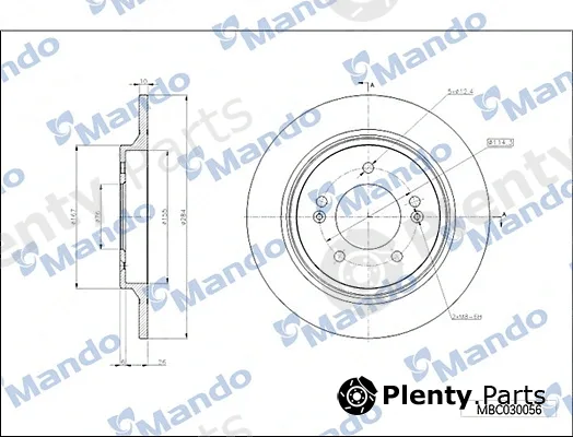 Mando MBC030056 — Brake Disc