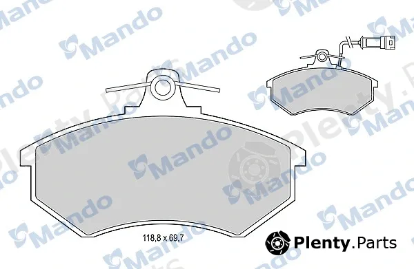 Mando MBF015091 — Brake Pad Set, disc brake
