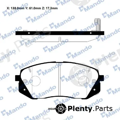 Mando RMPK45NS — Brake Pad Set, disc brake