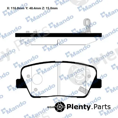 Mando RMPH45NS — Brake Pad Set, disc brake