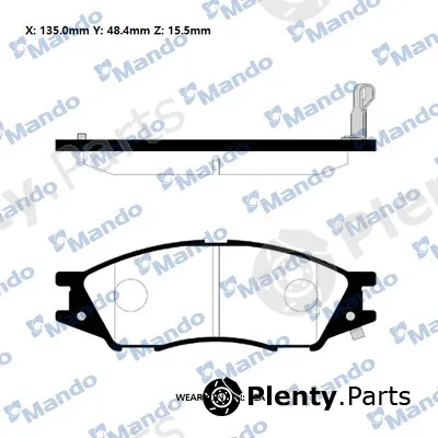 Mando RMPS04NS — Brake Pad Set, disc brake