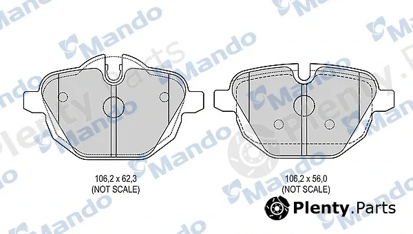 Mando MBF015266 — Brake Pad Set, disc brake