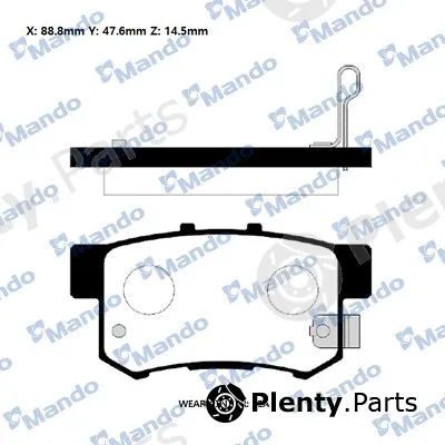 Mando RMPO04NS — Brake Pad Set, disc brake