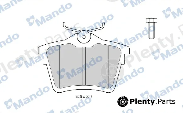 Mando MBF015204 — Brake Pad Set, disc brake