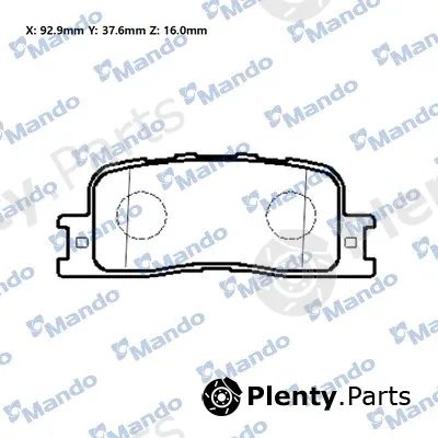 Mando MBF010315E — Brake Pad Set, disc brake