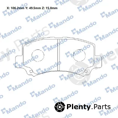 Mando MBF010292C — Brake Pad Set, disc brake