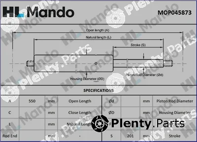 Mando MOP045873 — Gas Spring, boot/cargo area
